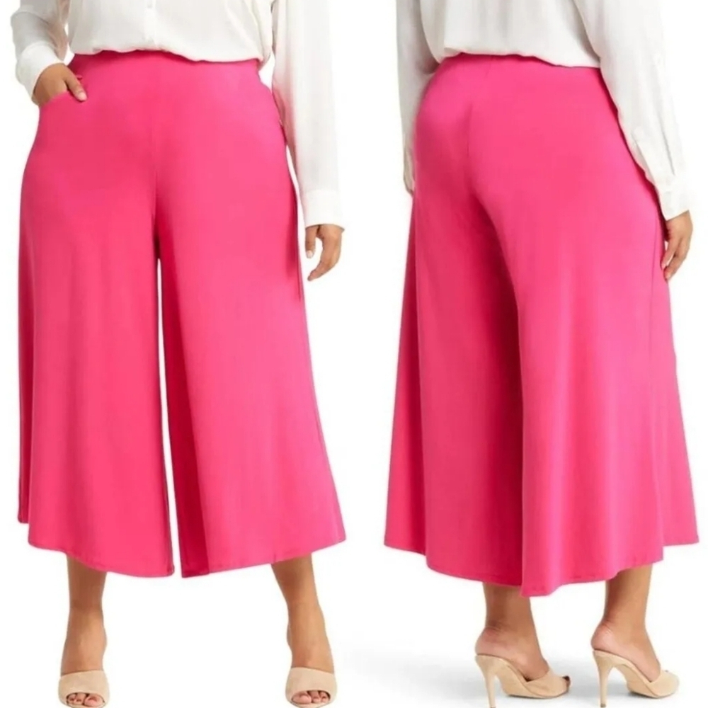 NWOT 11 Honore Jeanne Pink Culotte Pants Size 12